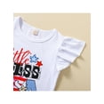 thumbnail image 6 of aturustex 4th of July Toddler Girls Outfits Fly Sleeve Letter T-Shirt Tops Pants Set USA American Flag Clothes Independence Day(12 Months- 4 Years), 6 of 8