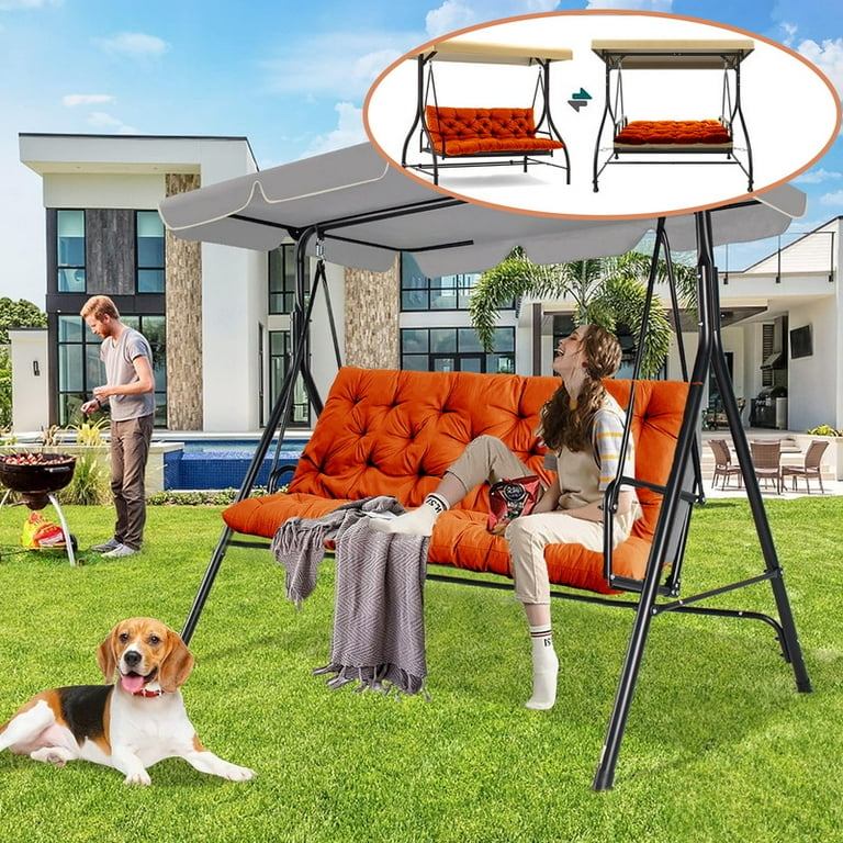 40in Porch Swing Cushion ,Waterproof Patio Glider Cushions, 4in