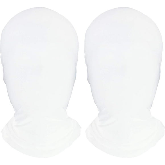 2 Pieces Full Face Mask, Skin Masks, Halloween Spandex Hood for Unisex Cloth