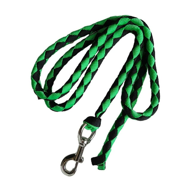fastboy Corde pour Cheval Cordons pour Cheval Rêne Corde à Pression Cordon de Conduite avec Pince Cheval Vert 2 Mètres