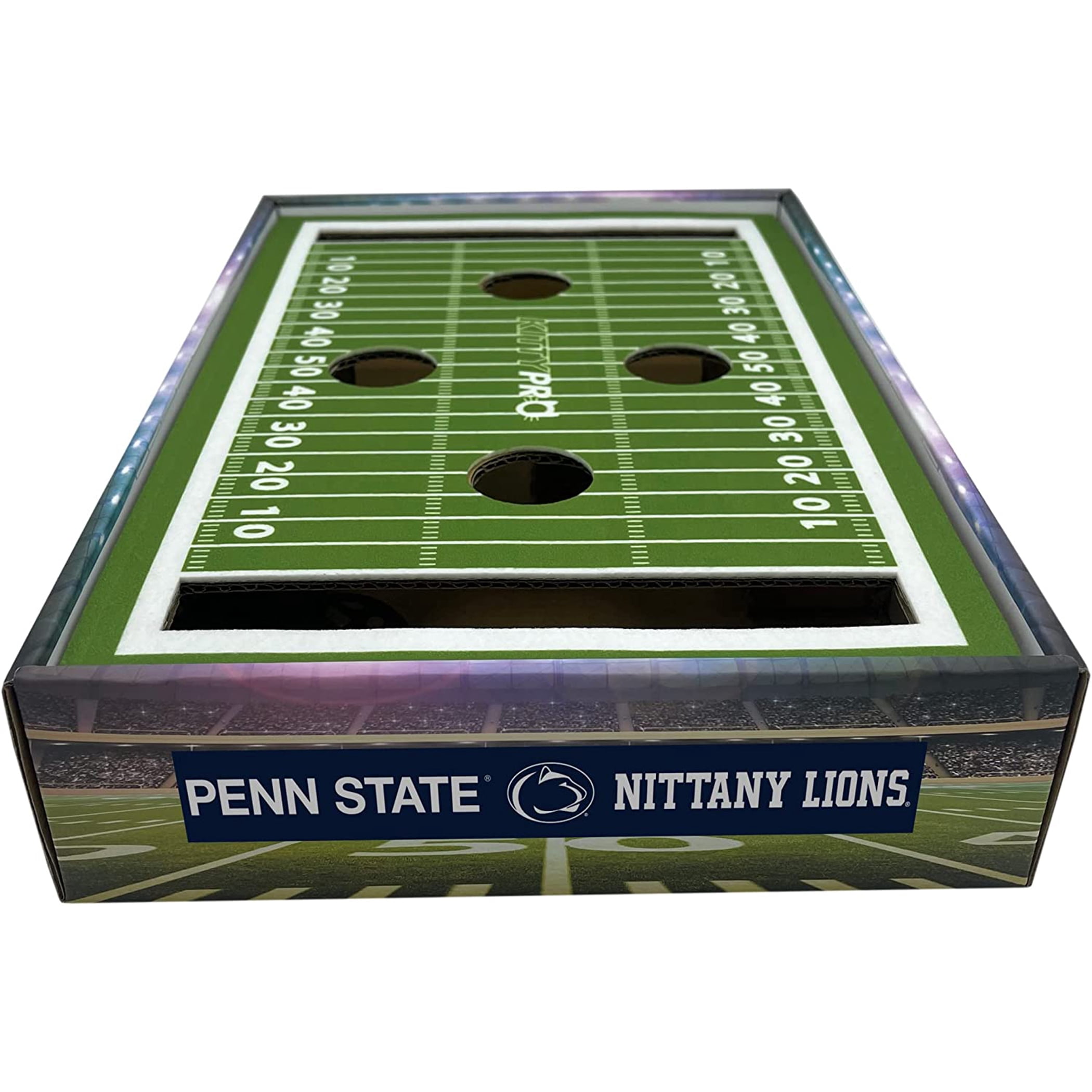 Pets First NCAA Cat Scratcher Box Football Field Designed Cat Scratcher & Lounge