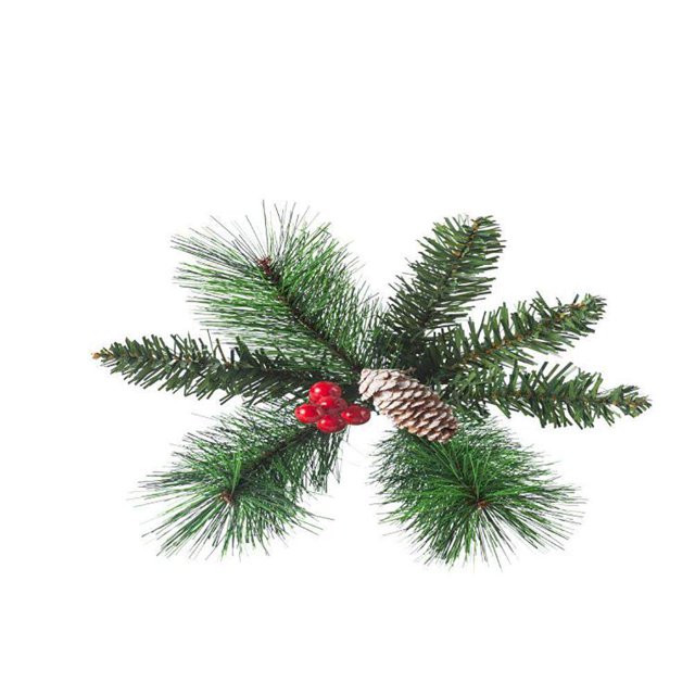 kurtrusly 6 Pack 3 Style Artificial Christmas Picks Assorted Christmas Tree Ornaments Festival Tree Branch Pendant Decorations Multi-material Combination