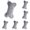 Grey, variant on Christmas Stockings 5 Pack 16.5 Inch, Cable Knit Bone Shaped Xmas Stockings for Family Dogs Pets, Large Size Knit Stockings for Fireplace Mantel Holiday Party Decor, White