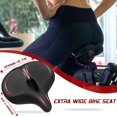 thumbnail image 4 of BUCKLOS Comfortable Extra Wide Bike Seat Cushion for Women Men, Exercise Bike/Stationary/Peloton Bike Seats Comfort Foam Padded, Waterproof Bicycle Saddles with Dual Shock Absorbing Ball, 4 of 7