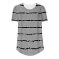 thumbnail image 5 of Puntoco Tops Blouses for women Clearance 2025,Womens Summer Tops 2025 Color Block Shirts Casual Crewneck Oversized Tshirts Ribbed Knit Tees Blouse Gray XXXL(XXXL), 5 of 7