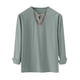 thumbnail image 5 of Blusas y camisas de manga larga con cuello en V para hombre, blusas casuales de moda con cordón y cuello en V de manga larga, blusas para hombre, 5 of 5