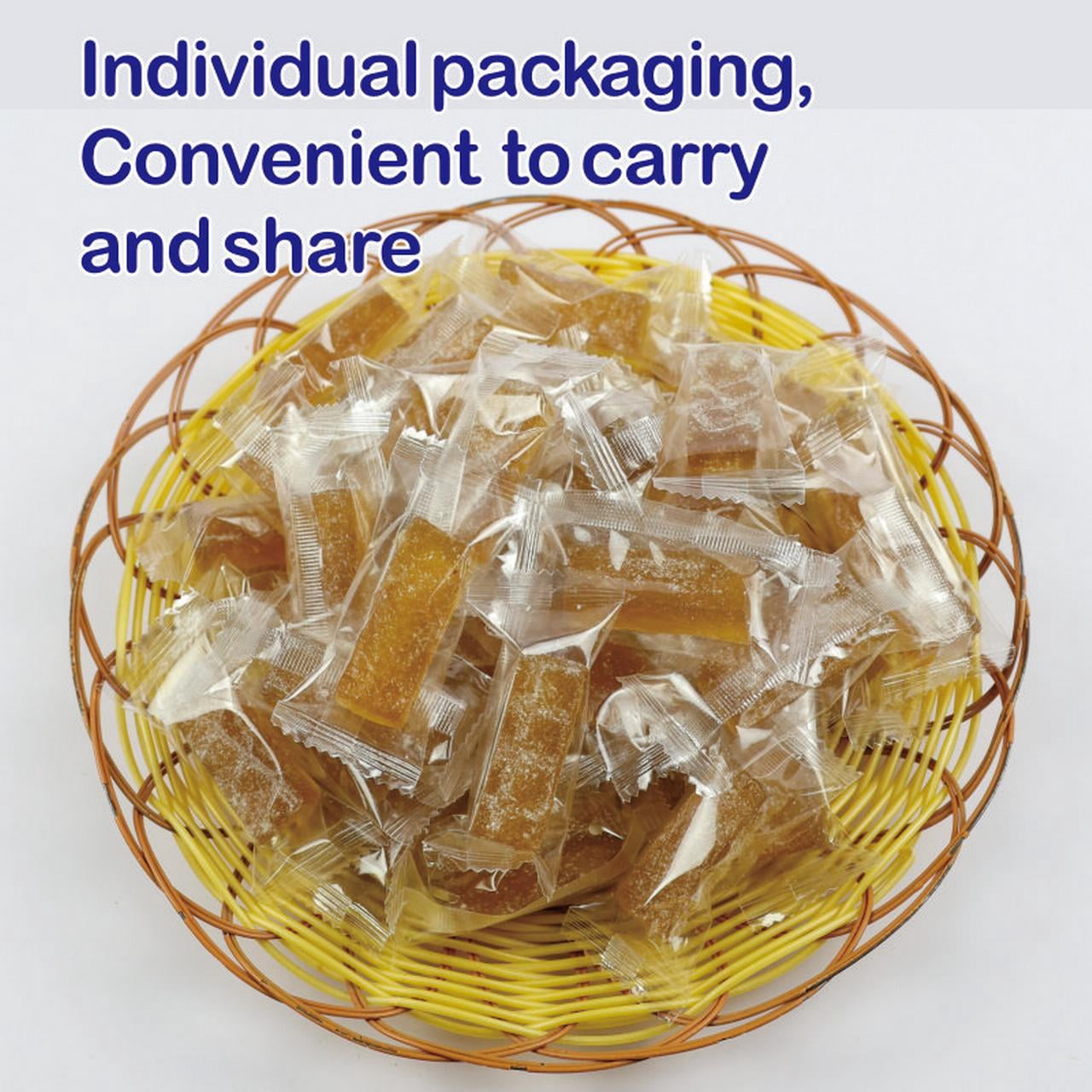 Kabeis Ginger Flavored Chews Chewy Gummy Candy Party Size – 14.46 oz Bulk Bag