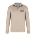 thumbnail image 5 of UVEASISHA 1/4 Zip Up Sweatshirt Men Lightweight Long Sleeve Mock Neck Pullover Fashion Print Quarter Zipper Workout Shirts Fall Clothes Khaki XL, 5 of 5