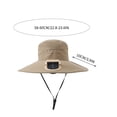 thumbnail image 3 of weibbin Solar Fan Hat Wide Brim Sun Protection with Built In Fan Rechargeable for Outdoor Hiking, 3 of 7