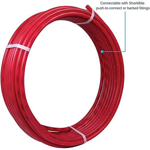 SharkBite U860R50 Cross-Linked Pex Pipe, 1/2" CTS x 50' Coil, Red - image 4 of 6