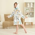 thumbnail image 4 of FORMRS Niños Bathrobe Unisex Hooded Robe Soft Plush Pajamas Sleepwear, Size 4-6T, Cute Animal, 4 of 7