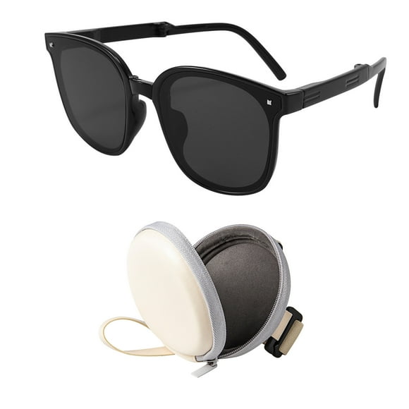 Summer Savings Clearance! Folding Polarized Sunglasses for Women & Men - UV400 Protection with Storage Box - Foldable Sun Glasses for Travel, Driving & Outdoor Sports