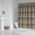 thumbnail image 2 of Boho Floral Shower Curtain 72x72 Inches - Tropical Leaves, Vintage Botanical Print, Waterproof Fabric for Chic Bathroom Decor, Modern Farmhouse & Bohemian Style, 2 of 5