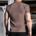 thumbnail image 3 of Ceisia Men's Slim Fit Crew Neck Short Sleeve T-Shirt High Stretch German Velvet Athletic Top Coffee S Gifts, 3 of 5