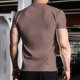 thumbnail image 3 of Ceisia Men's Slim Fit Crew Neck Short Sleeve T-Shirt High Stretch German Velvet Athletic Top Coffee XL Gifts, 3 of 5