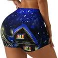 thumbnail image 2 of Fotbe Christmas Night Seamless Shorts, Womens Workout Shorts High Waist Stretch Booty Short for Gym/Yoga/Running/Biking-XX-Large, 2 of 9