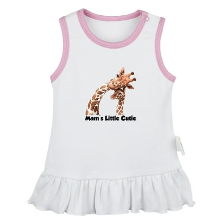 

Mam s Little Cutie Funny Dresses For Baby Newborn Babies Animal Giraffe Pattern Skirts Infant Princess Dress 0-24M Kids Graphic Clothes (White Sleeveless Dresses 12-18 Months)