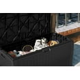thumbnail image 5 of Suncast 99 gal Resin Wicker Deck Box – Outdoor Patio/Deck Storage, Black, 5 of 5