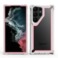 thumbnail image 2 of Dteck Case for Samsung Galaxy A36 5G,Shockproof Dual-Layer Protection Silicone+PC Case Heavy Duty Rugged Crystal Clear Back Cover for Samsung Galaxy A36 5G,Pink+White, 2 of 2