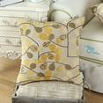 thumbnail image 2 of Throw Pillow Case CaliTime 18" X 18" Luxury Chenille Cute Leaves Cushion Cover Shell for Couch Sofa Home Decoration Ecru Gold, 2 of 7
