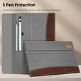 thumbnail image 2 of Fintie Case for Samsung Galaxy Tab S10 Ultra 2024/ S9 Ultra 2023/ S8 Ultra 2022 14.6 Inch, Multiple Angle Portfolio Cover with Pocket Auto Sleep/Wake, Gray/Brown, 2 of 8