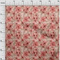 thumbnail image 3 of oneOone Polyester Spandex Dark Peach Fabric Floral Sewing Craft Projects Fabric Prints By Yard 56 Inch Wide, 3 of 4