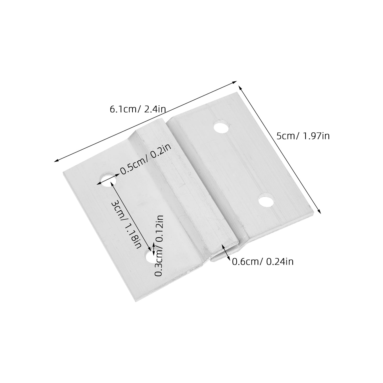 ELAYARD 2Pairs Aluminum French Cleat Picture Hanger Heavy Duty Metal Wall Mounting System with Interlocking Z Clips
