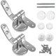 thumbnail image 1 of Toilet Seat Hinge Clips, Set Of 2 Replacement Toilet Seat Hinges With Zinc Alloy Fixings Ha, 1 of 5