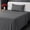 Dark Grey, variant on Utopia Bedding Jersey Knit King Sheets Set – 4 Piece Cotton Jersey Sheets, Ultra Soft T-Shirt Feel, Breathable & Stretchy Bed Sheet Set, Black