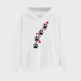 thumbnail image 2 of XPMWRP Women's Print Hoodies Drawstring Sweatshirt Long Sleeve Crewneck Cute Pullover Tops Fall Winter Casual Sweatshirt With Pocket White XL, 2 of 5