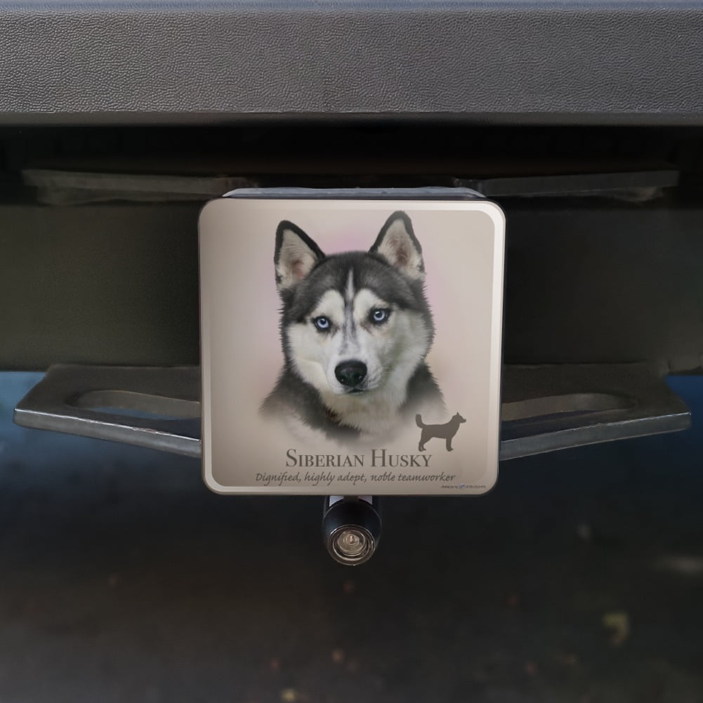 Siberian Husky Dog Selfie Tow Trailer Hitch Cover Plug Insert