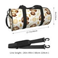 thumbnail image 2 of Rocae Sloth Yoga Print Round Travel Duffel Bag and Fitness Bag, Women's Waterproof Weekend Tote, Men's Travel and Fitness Essentials, 2 of 8