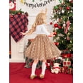 thumbnail image 5 of Arshiner Toddler Tutu Dress Little Girls Long Sleeve Casual Tulle Kids Fall Winter Outfits with Ribbon, 5 of 6