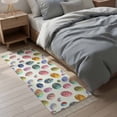 thumbnail image 4 of Area Rug with Tassels 2' x 5', Happy Easter Colorful Egg Kitchen Runner Rug for Hallway Bedroom Throw Rugs, Seamless Eggs on White Soft Door Mat for Bathroom Entrance Living Room, 4 of 9