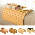thumbnail image 4 of Portavasos para sofá Portavasos para bebidas y refrigerios Bandeja para brazos de sofá y portavasos Plegable para sillón reclinable o sofá de dos plazas, 4 of 6