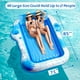thumbnail image 3 of Inflatable Pool Lounger Float for Adults - X-Large Beach Sun Tan Tub Pool Lounge Raft Sunbathing Pool Floaties with 2 Food/Drink Holder, Blow Up Tanning Pool Bed Floating Mat, 3 of 5