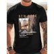 thumbnail image 1 of Camisetas de manga corta con estampado de Nueva York para hombre, cómodas, informales y transpirables, ideales para entrenamiento físico y jogging. Ideales para adultos, hombres, mujeres, adolescentes, 1 of 6