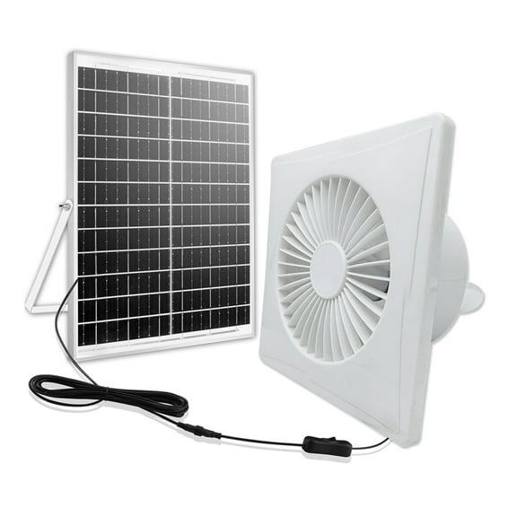New Energy 4Inch High-Speed Solar Silent Fan with 8W Panel Shed Solar Exhaust Fan for Chicken Coops,Greenhouses,Sheds B