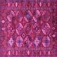 thumbnail image 1 of Ahgly Company Indoor Square Oriental Pink Industrial Area Rugs, 6' Square, 1 of 4