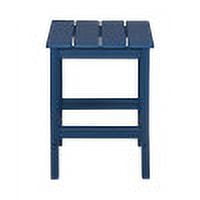 WestinTrends Malibu 2-PC Outdoor Patio Plastic Adirondack chair set with side table, Navy Blue