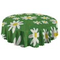 thumbnail image 5 of Round Tablecloth 60 Inch Table Cover Daisy Wrinkle Free Kitchen Dining, 5 of 5