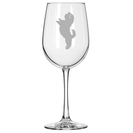 

Wine Glass for Red or White Wine Shih Tzu Standing (16 oz Tall Stemmed)