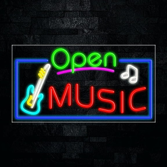 Music LED Neon Sign 33"L x 18"H #35540