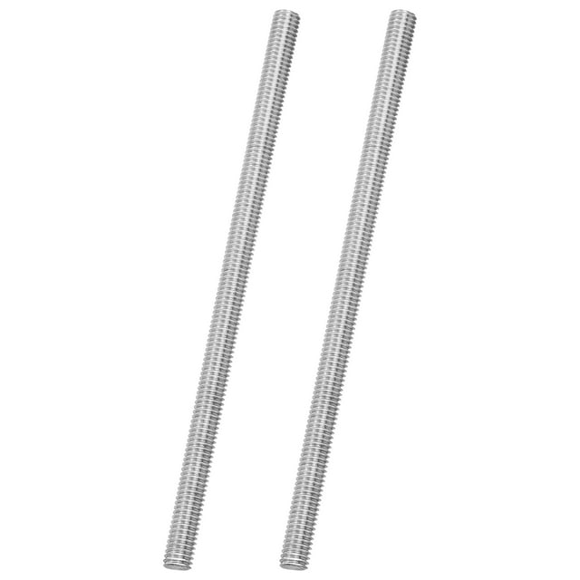 Uxcell Lot de 2 M6x120mm Acier Inoxydable 316 Tiges Entièrement Filetées, Pas de 1mm