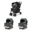 Chicco Together Double Stroller and Rear Facing Car Seat with Frame (2 Pack)