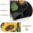 thumbnail image 6 of 5'x7' Area Rugs for Living Room Bedroom, Yellow Sunflowers Washable Rug Carpet Runner Indoor Outdoor, Farmhouse Floral Leaves Butterfly Black Non Slip Floor Mats Area Rug for Kitchen, Nursery, 6 of 8
