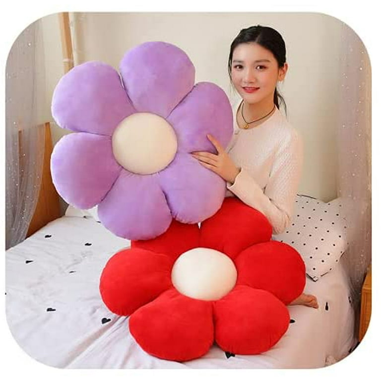 DanceeMangoo Flower Shaped Floor Pillow Seating Cushion, Flower