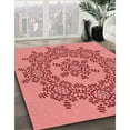 thumbnail image 3 of Ahgly Company Machine Washable Indoor Rectangle Transitional Light Coral Pink Area Rugs, 7' x 9', 3 of 7