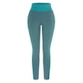 thumbnail image 5 of GEWSEY Lifting Leggings for Women Tummy Control Workout Yoga Pants High Waisted Scrunch Booty Gym Tights (Green, L), 5 of 6