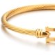 thumbnail image 3 of Pulsera de cable torcido de acero inoxidable para mujer con cierre de gancho Ormromra WMZY-437-1, 3 of 4